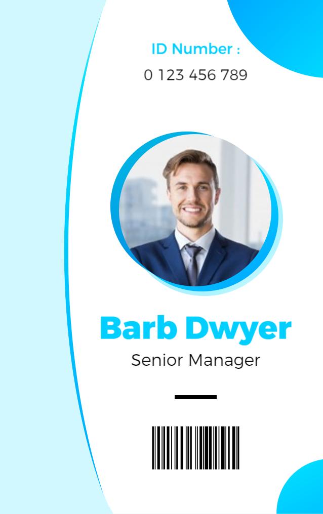 Modern Light Blue Professional Identity Card Template