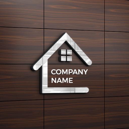Modern Metallic House Design Showcasing Real Estate Mockup Template