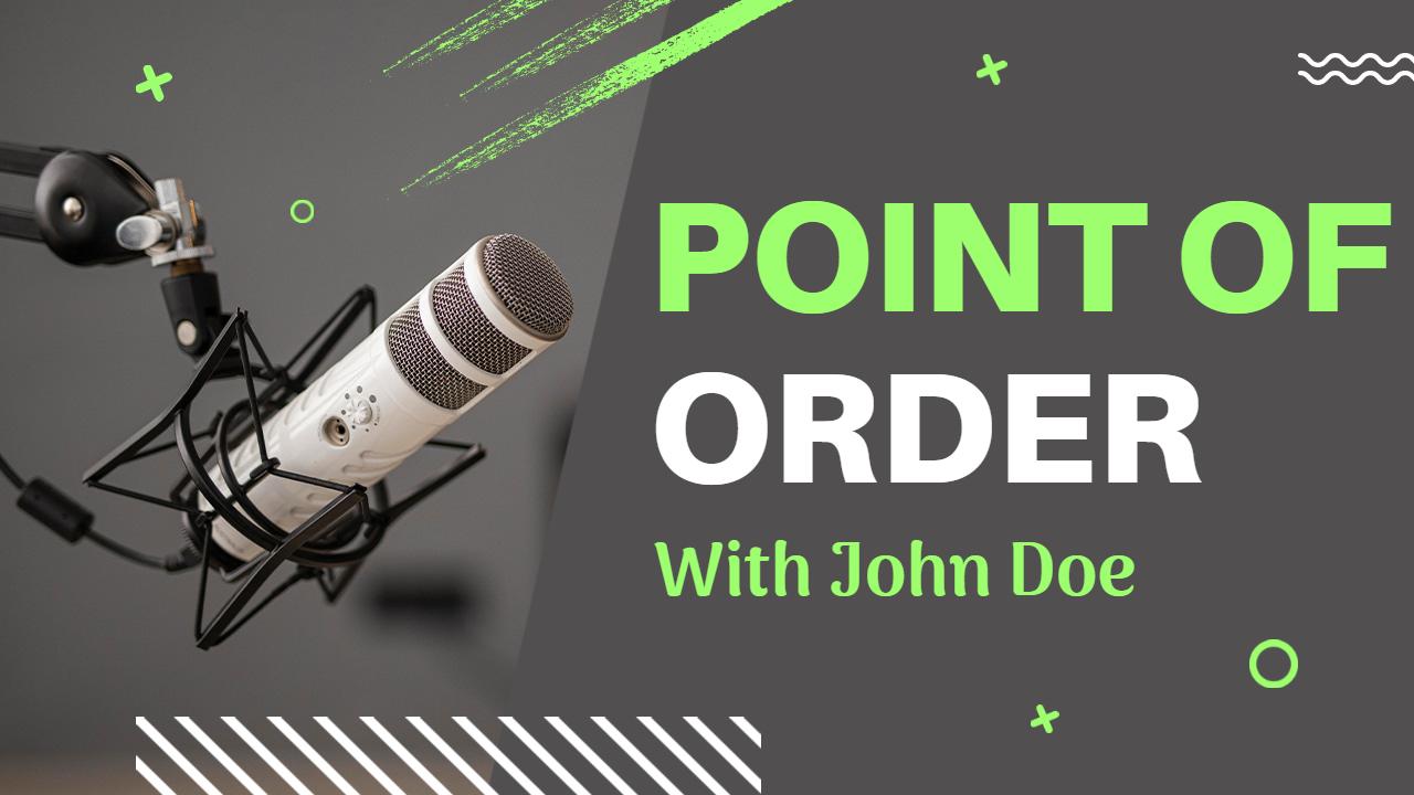 Modern Microphone Graphic Podcast YouTube Thumbnail Template