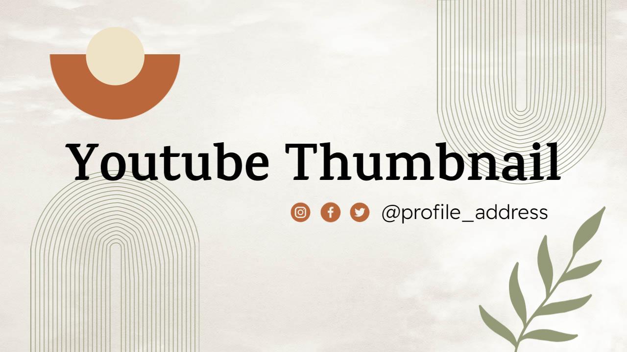 Modern Minimalist Abstract Art YouTube Thumbnail Template