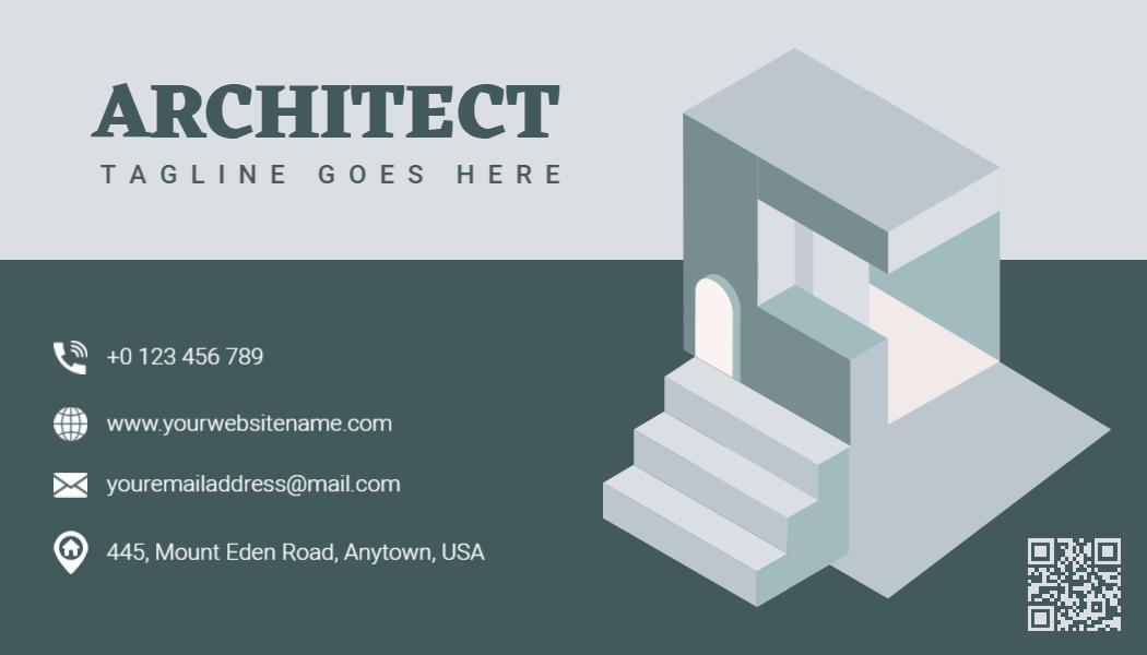 Modern Minimalist Architectural Services Business Card Template