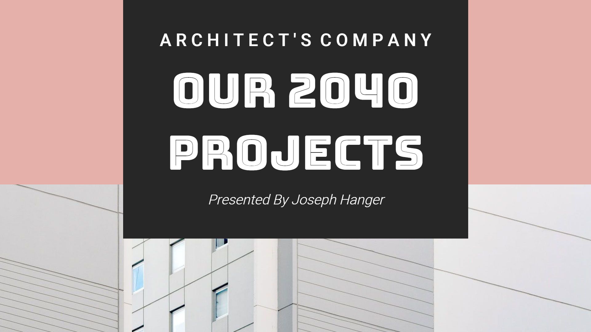 Modern Minimalist Architecture Firm Project Overview Presentation Template