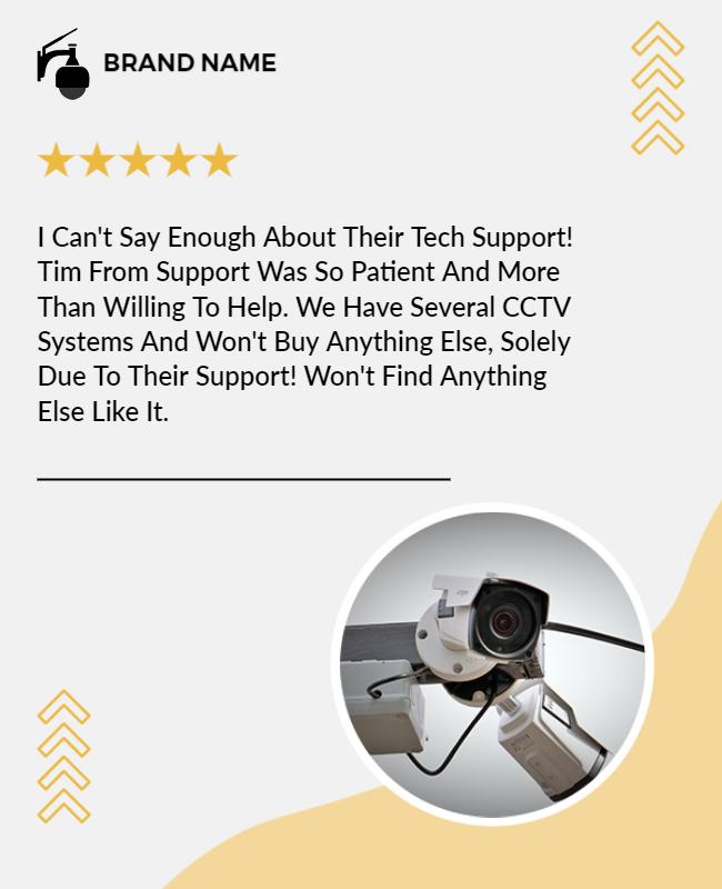 Modern Minimalist Customer Testimonial for Tech Support Poster Template