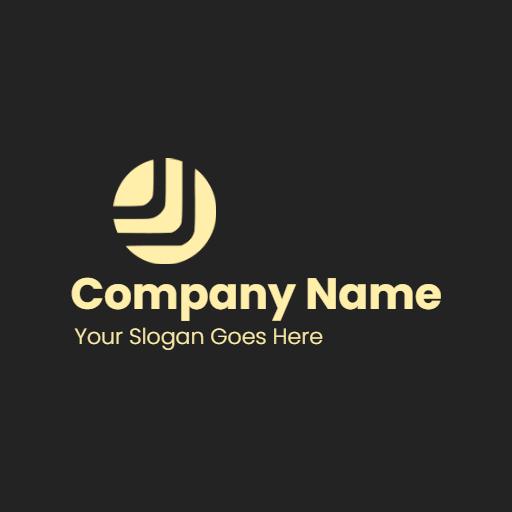 Modern Minimalist Design Featuring Gold and Black Company Logo Template