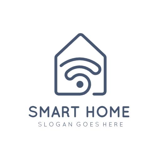 Modern Minimalist Design for Smart Home Automation Logo Template