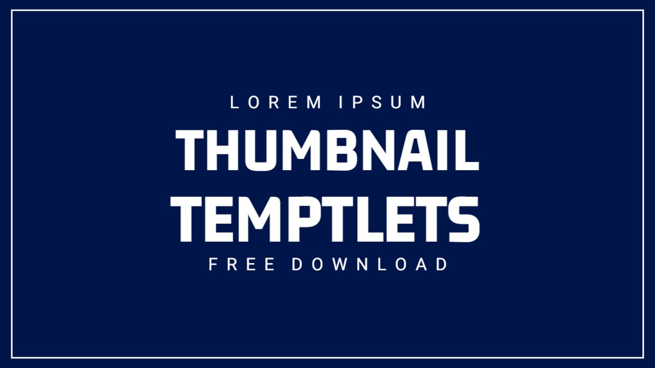 Modern Minimalist Design Trending YouTube Thumbnail Template