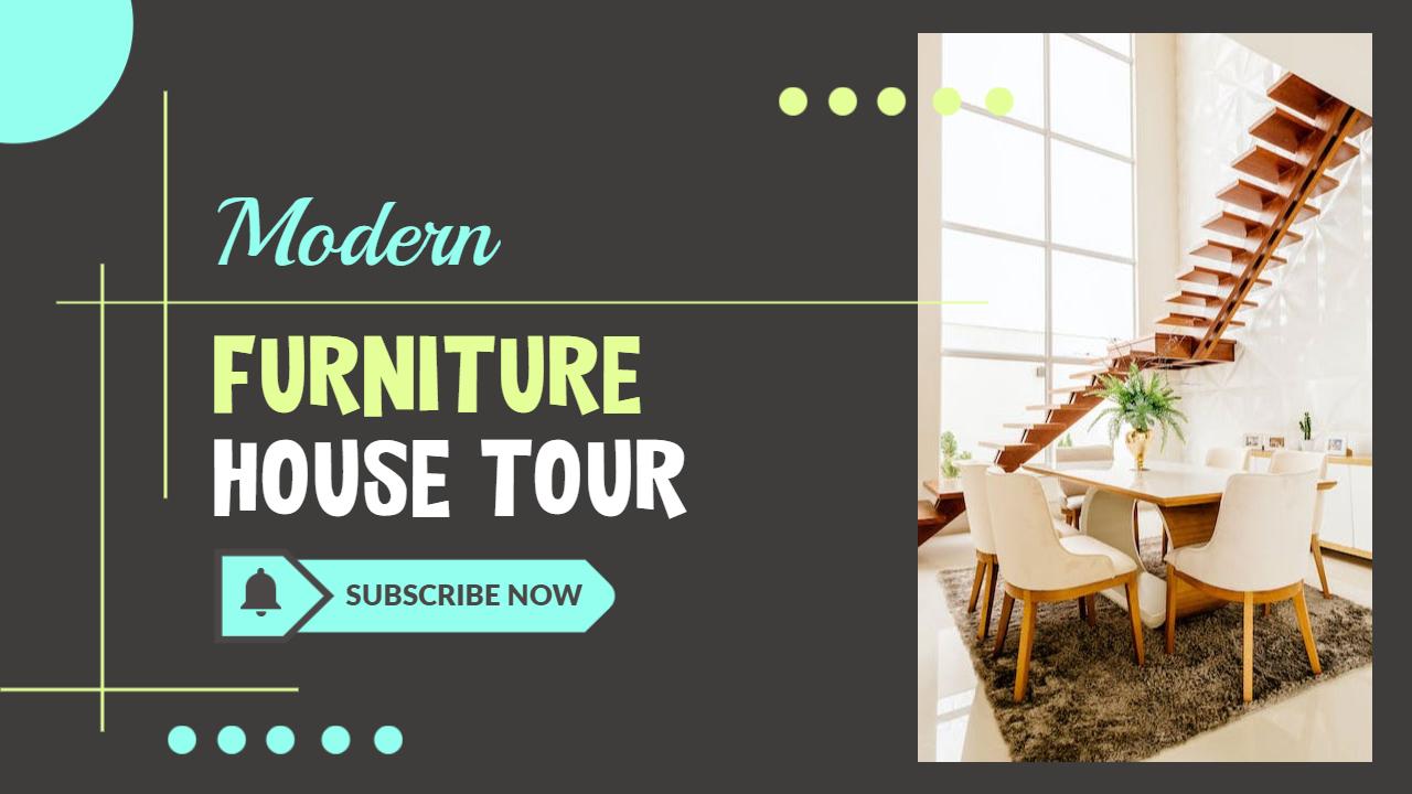 Modern Minimalist Furniture House Tour YouTube Thumbnail Template