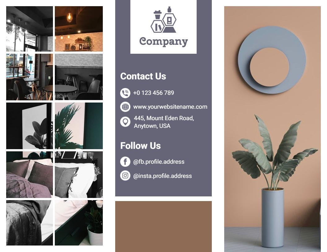 Modern Minimalist Interior Design Services Brochure Template