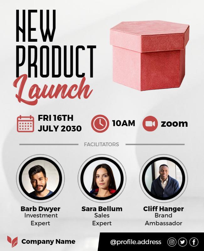 Modern Minimalist New Product Launch Presentation Poster Template