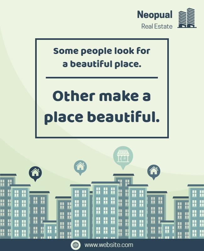 Modern Minimalist Real Estate Promotional Poster Template