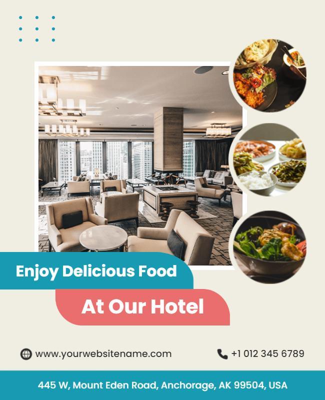 Modern Minimalist Restaurant Dining Experience Poster Template