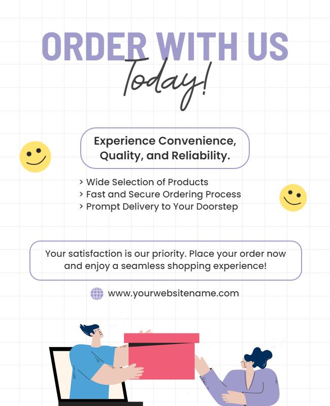 Modern Minimalist Shopping Experience Promotion Poster Template