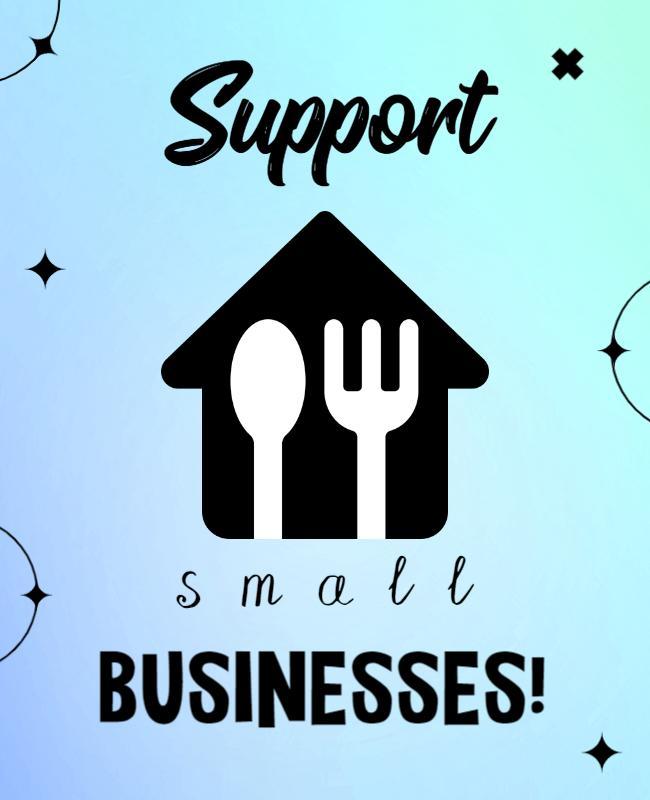 Modern Minimalist Support Small Businesses Poster Template