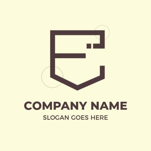 Modern Minimalistic E Letter Design for Contemporary Brands Logo Template
