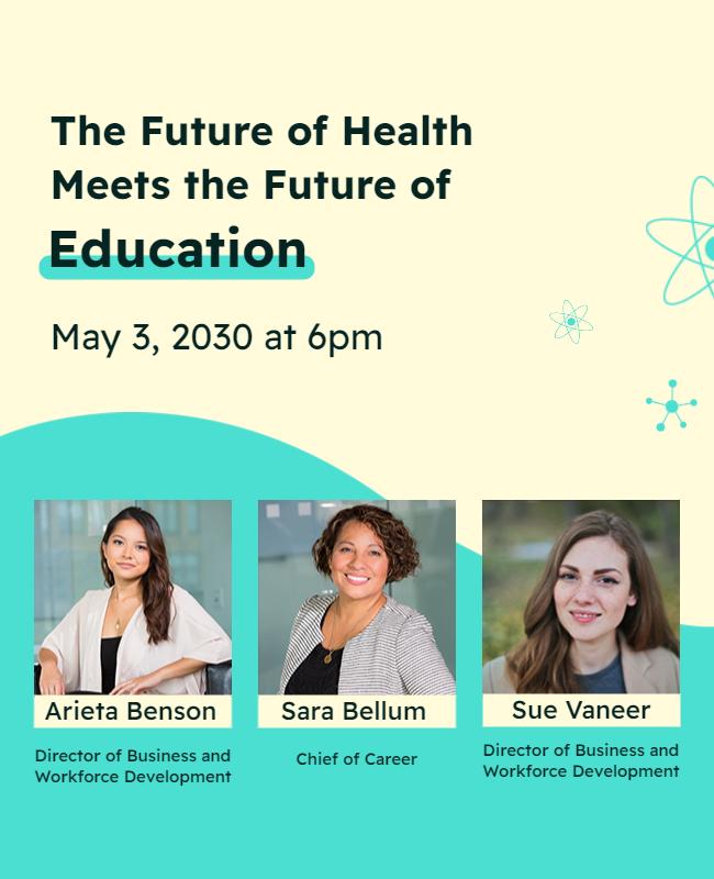 Modern Mint Green Education and Health Conference Poster Template