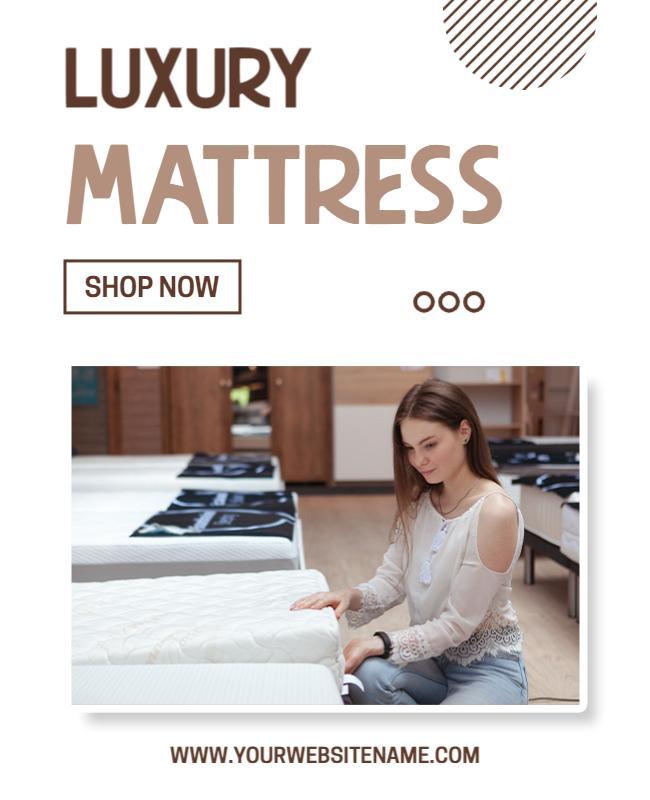 Modern Neutral Luxury Mattress Shopping Poster Template
