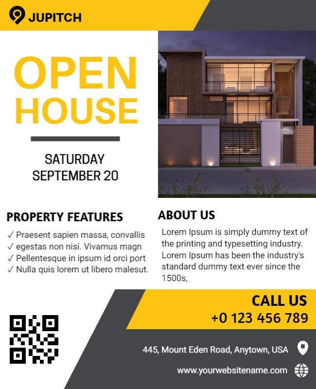 Modern Open House Real Estate Event Flyer Template