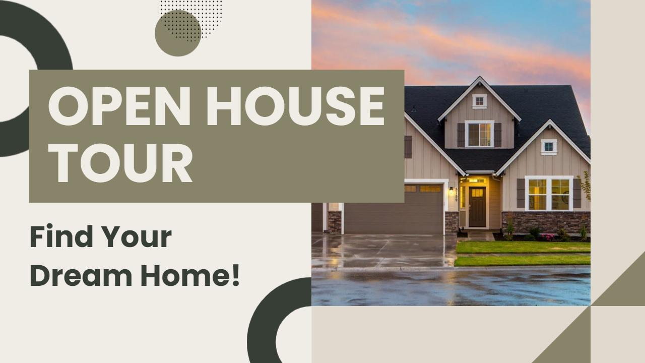 Modern Open House Tour Real Estate YouTube Thumbnail Template