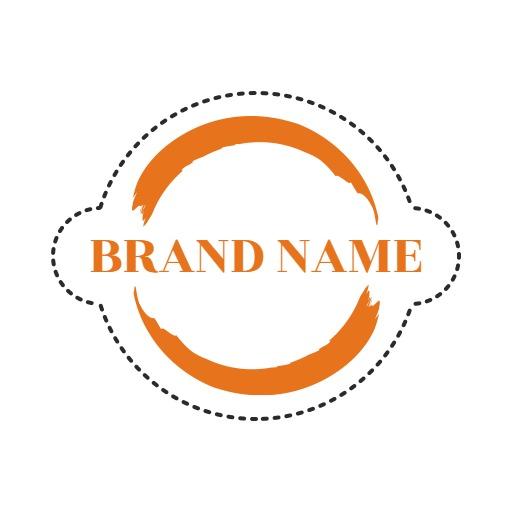 Modern Orange Circle Design for Your Brand Name Logo Template