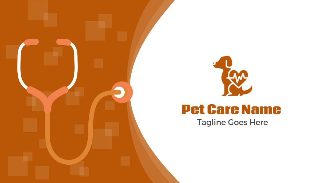 Modern Orange Stethoscope DNA Medical Business Card Template