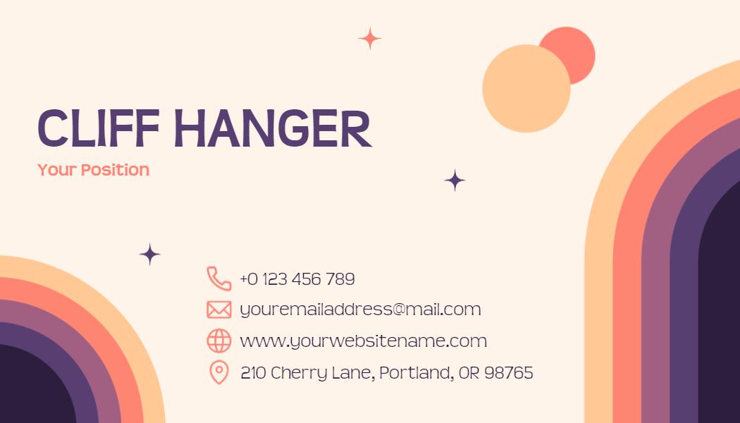 Modern Pastel Abstract Company Business Card Template