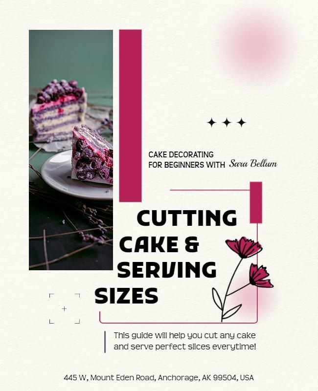 Modern Pastel Cake Decorating Guide for Beginners Poster Template