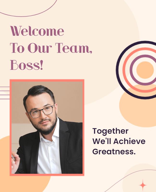 Modern Pastel Welcome Team Introduction Poster Template