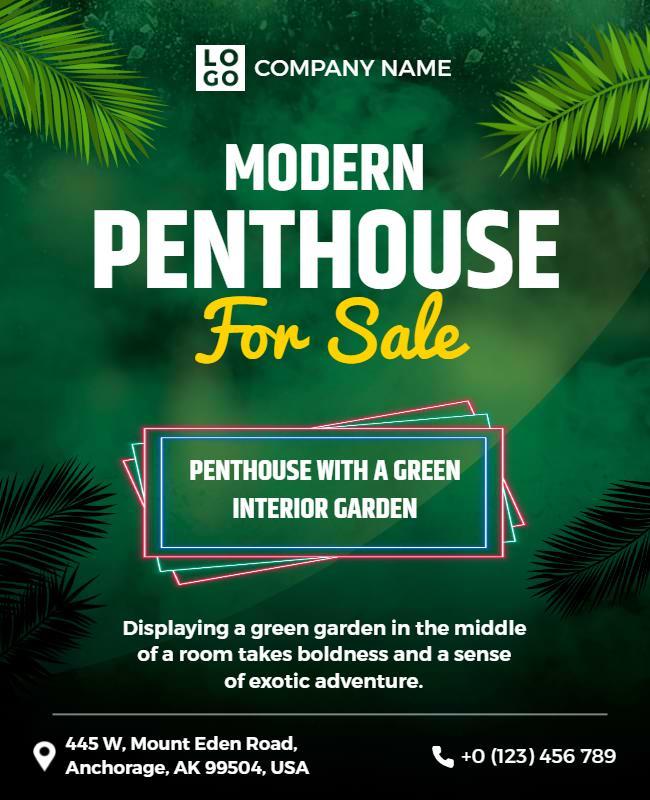 Modern Penthouse for Sale Flyer Template