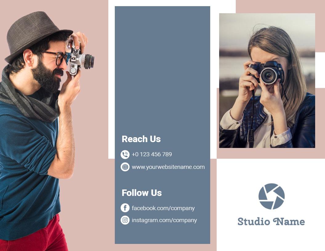 Modern Photography Studio Portfolio and Contact Brochure Template