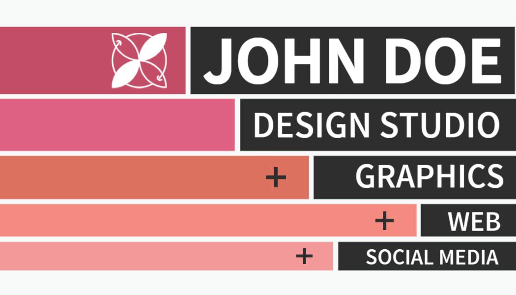 Modern Pink and Black Graphic Designer Business Card Template