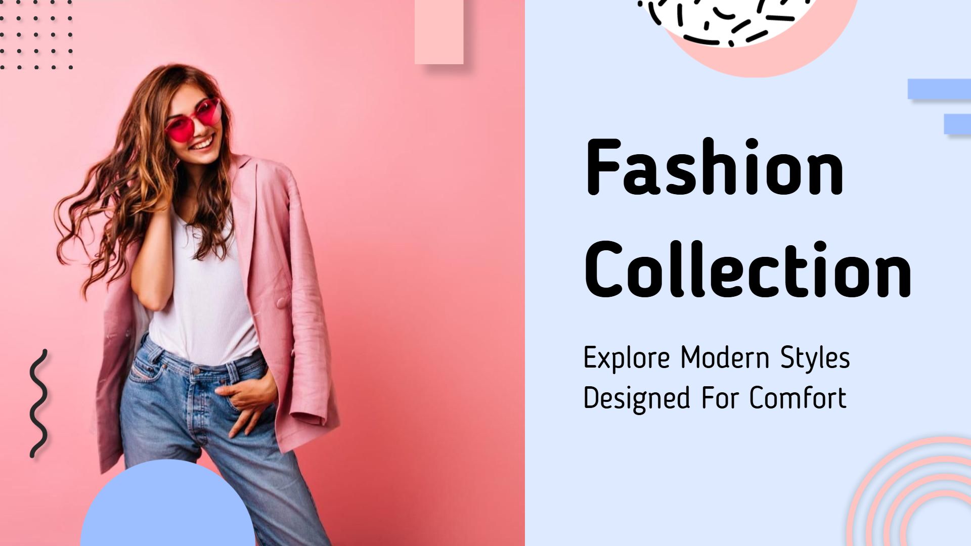 Modern Pink Fashion Business Collection Presentation Template