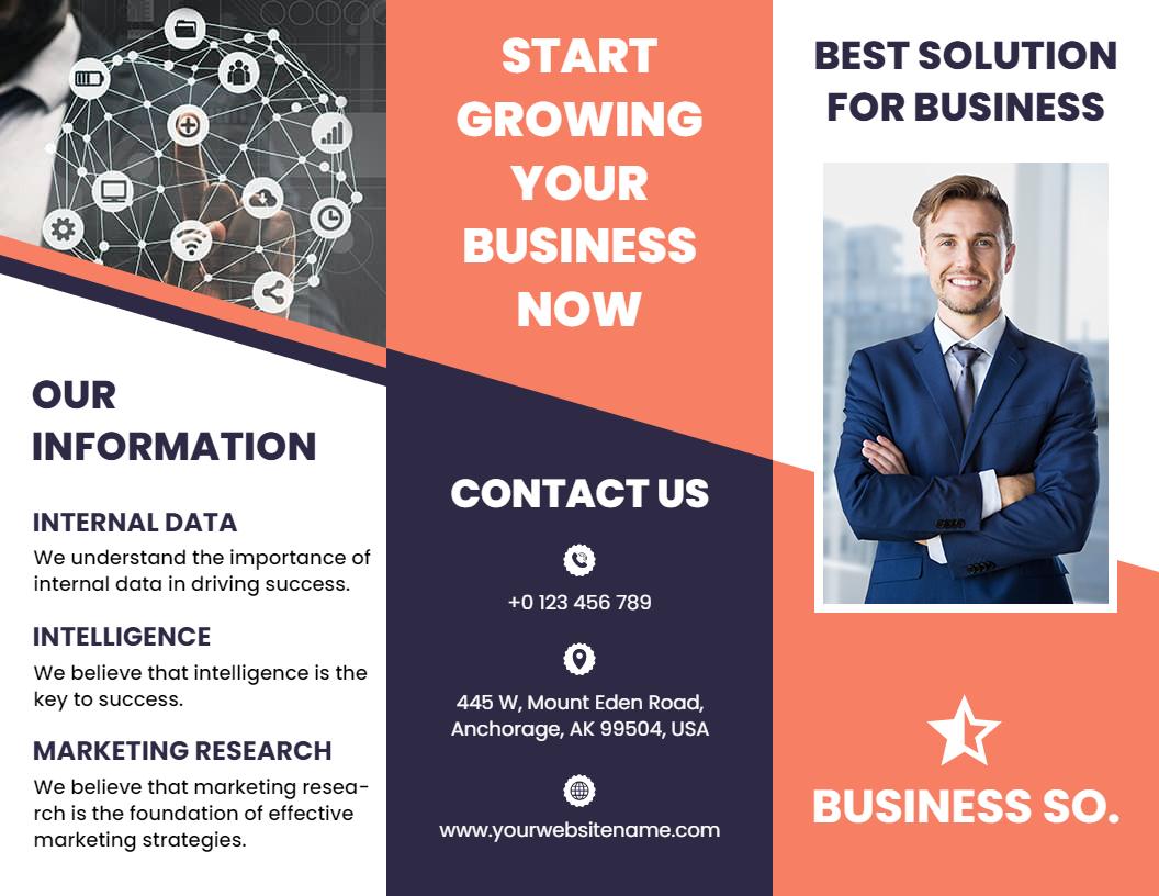 Modern Professional Business Growth Solutions Brochure Template