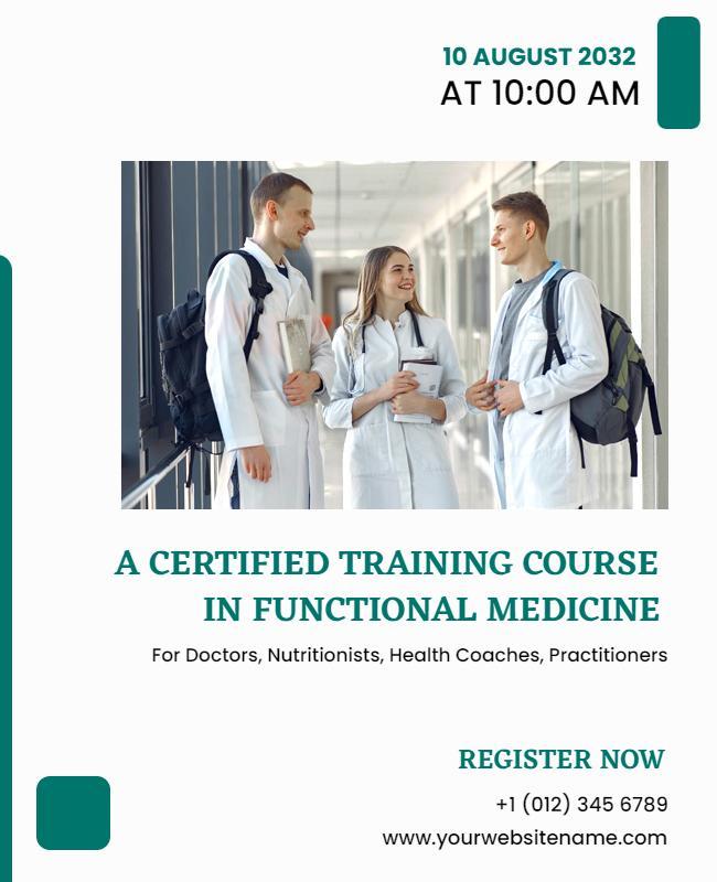 Modern Professional Functional Medicine Training Course Poster Template