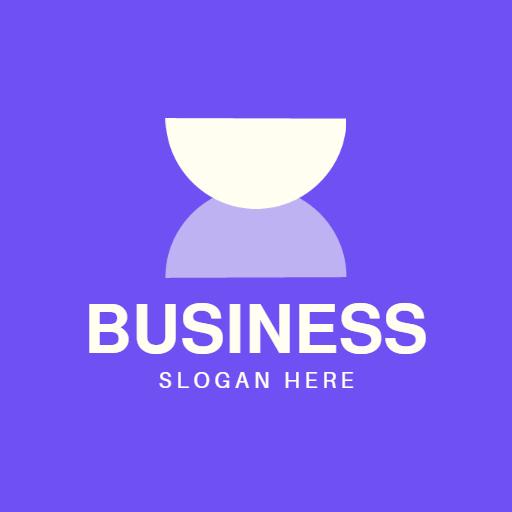 Modern Purple and White Design Representing Business Logo Template