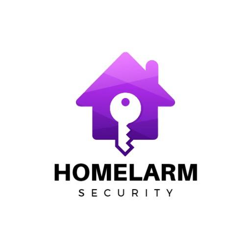 Modern Purple Home Key Design Showcasing Security Services Logo Template