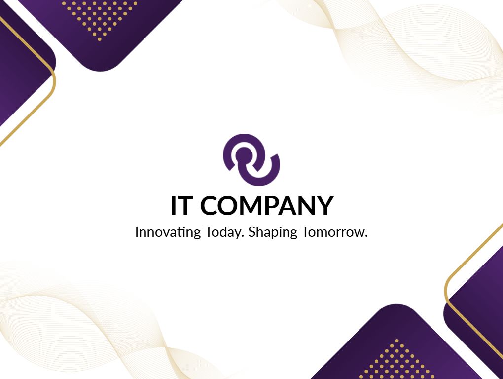 Modern Purple IT Company Overview Strategy Presentation Template