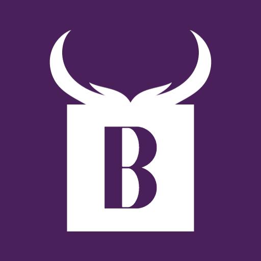 Modern Purple Square Design Featuring Alphabet Letter B Logo Template