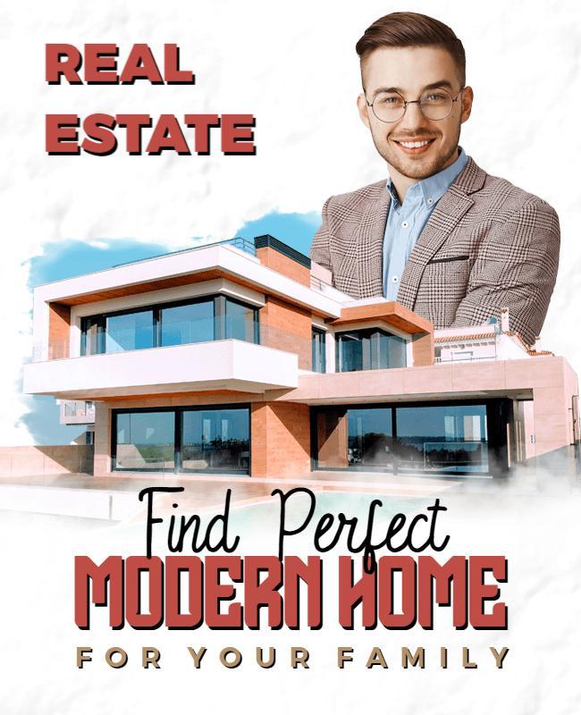Modern Real Estate Advertisement for Family Home Poster Template