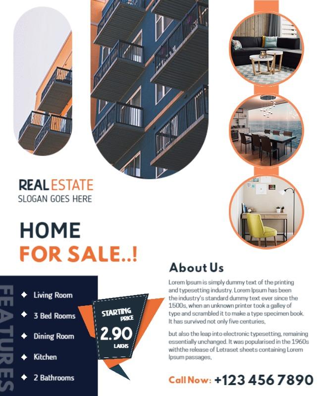 Modern Real Estate Home Sale Flyer Template