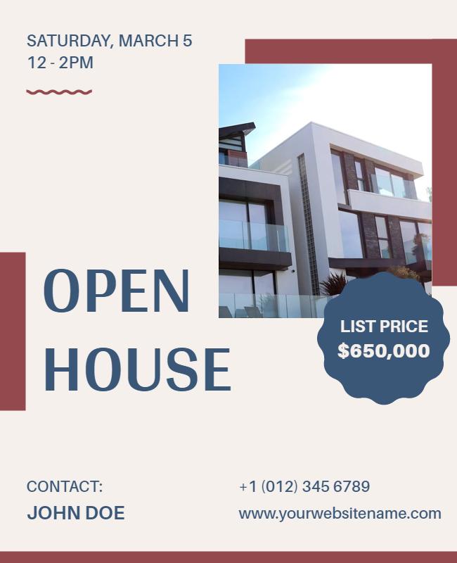 Modern Real Estate Open House Flyer Template