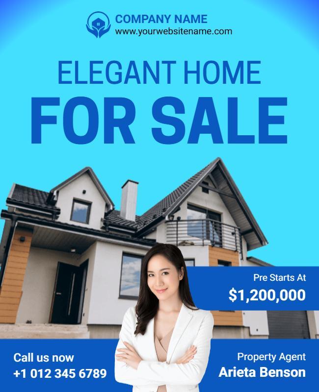 Modern Real Estate Property Advertising Flyer Template