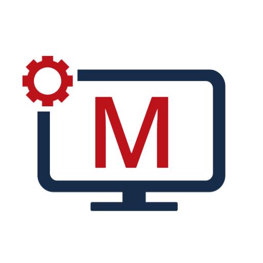 Modern Red and Blue Alphabet Design for Technology Logo Template