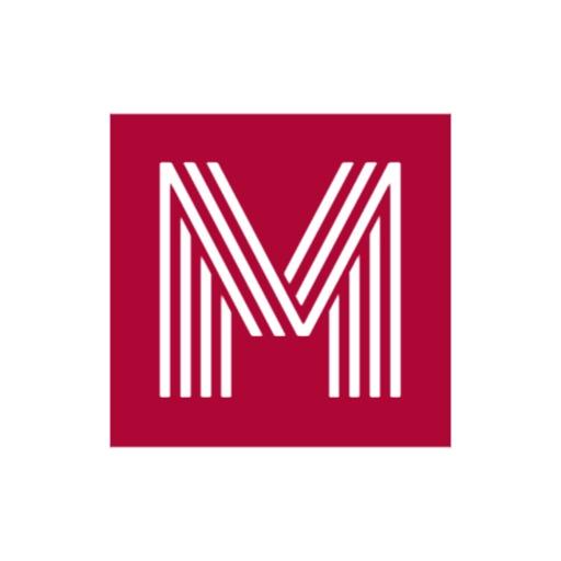 Modern Red and White Design Representing Management Solutions Logo Template