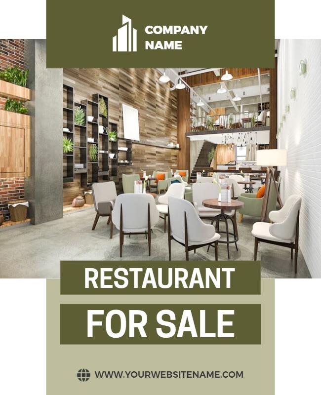 Modern Restaurant Real Estate Sale Flyer Template