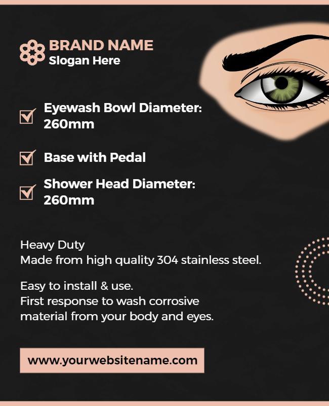 Modern Rose Gold Industrial Equipment Wash Station Poster Template