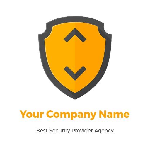 Modern Shield Design Illustrating Trusted Security Logo Template