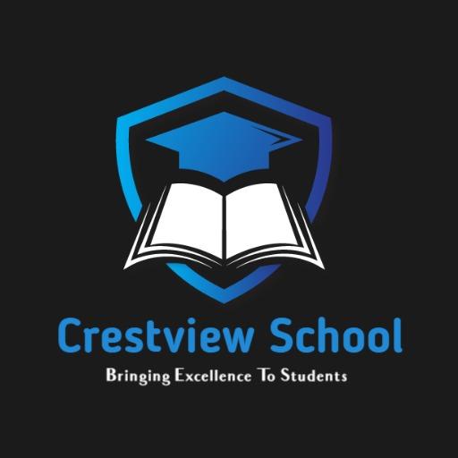 Modern Shield Design Representing Crestview School Logo Template