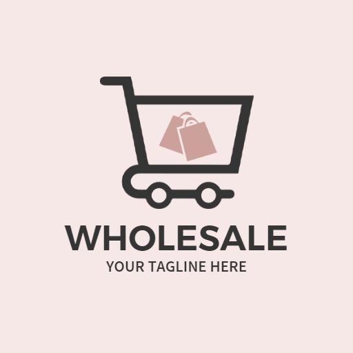 Modern Shopping Cart Icon Representing Wholesale Products Logo Template