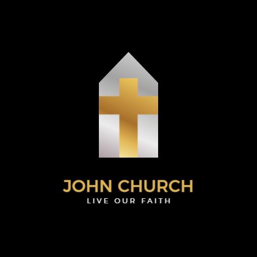 Modern Silver and Gold Church Building Design Logo Template