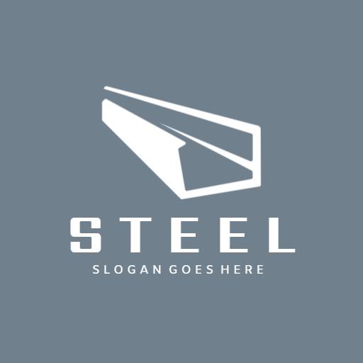 Modern Sleek Steel Design Featuring Dynamic Shapes Logo Template